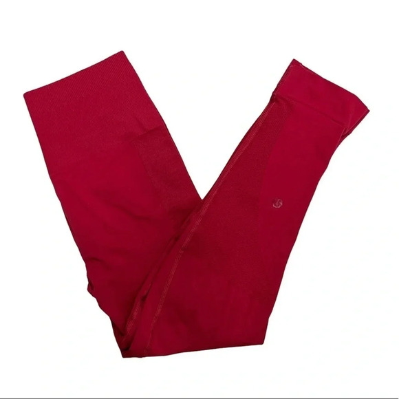 Lululemon Zone In Crop 21" Leggings Berry Rumble seamless High Rise Size 4 - Picture 4 of 9